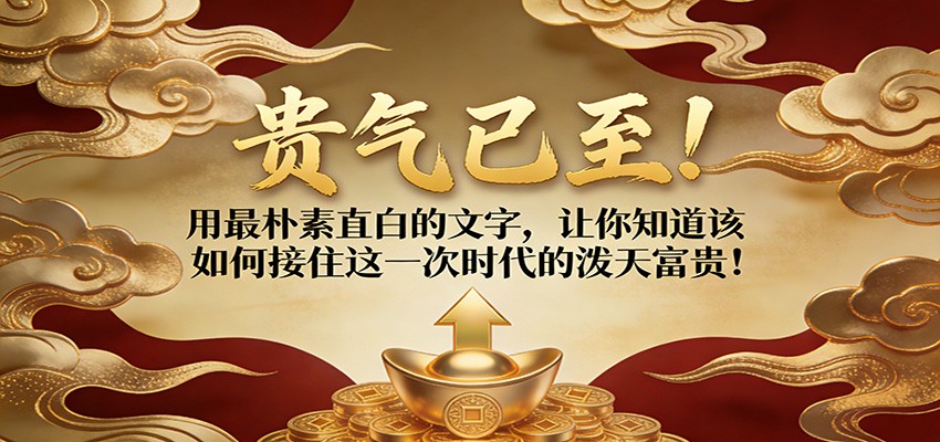 付费文章：贵气已至！用最朴素直白的文字，让你知道该如何接住这一次时代的泼天富贵！