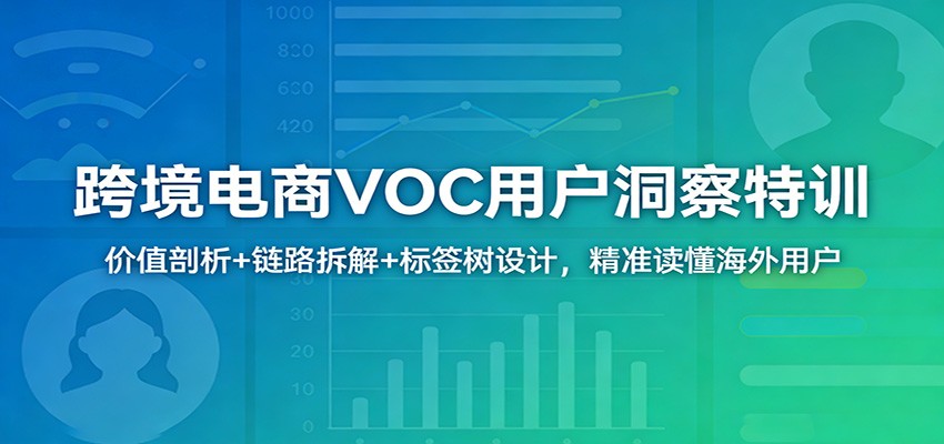 跨境电商VOC用户洞察特训:价值剖析+链路拆解+标签树设计,精准读懂海外用户