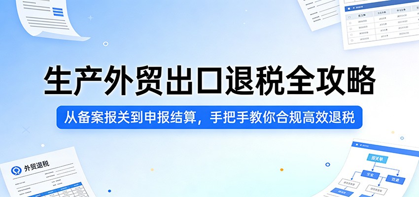 生产外贸出口退税全攻略:从备案报关到申报结算,手把手教你合规高效退税