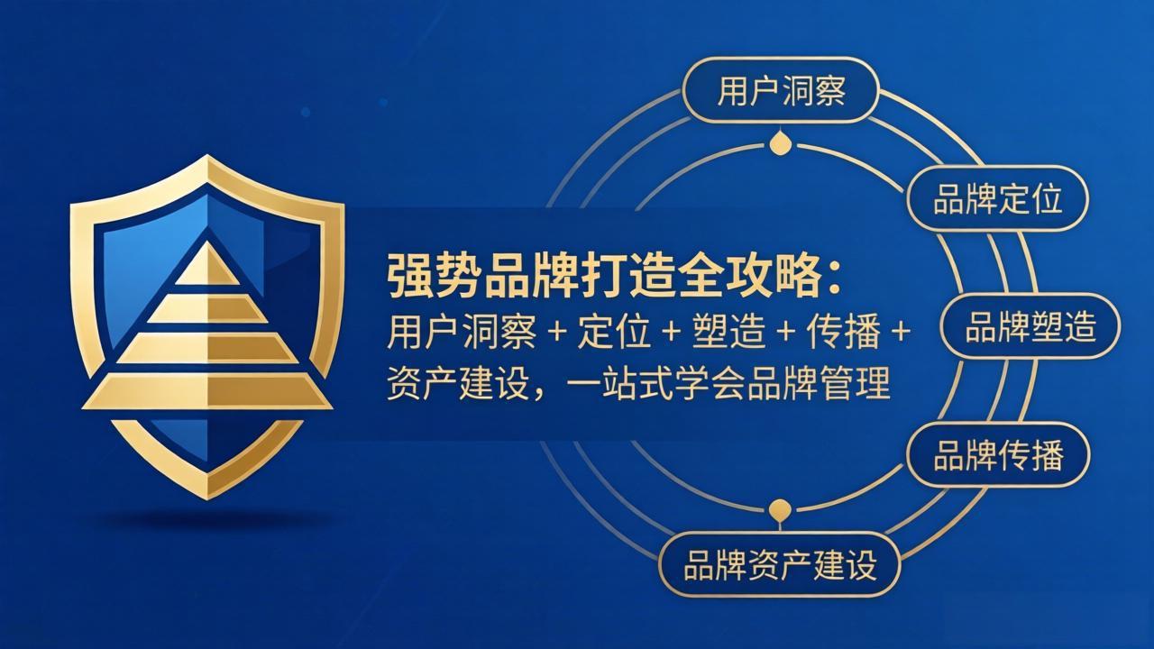 (17889期)强势品牌打造全攻略:用户洞察 + 定位 + 塑造 + 传播 + 资产建设,一站式学会品牌管理